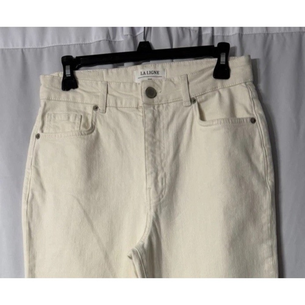 La Ligne Womens Stretch Off White Designer Jeans Denim Size 29 EUC - Picture 2 of 8